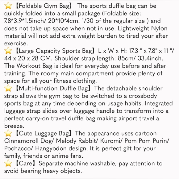 NEW Hello Kitty Large Weekender Bag - Picture 6 of 6